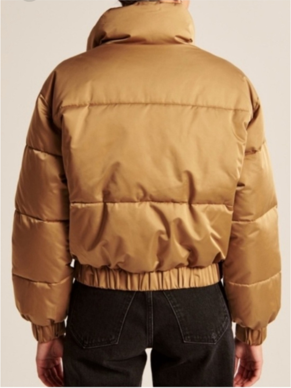 Abercrombie & Fitch Ultra Collection Mini Puffer Jacket Satin Brown Size XXL - Picture 3 of 15